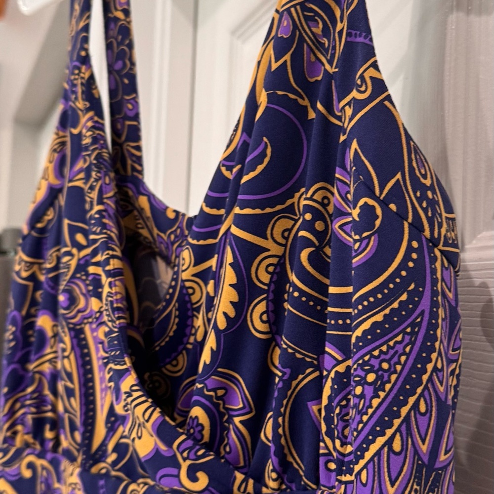 J.McLaughlin classic rich paisley Maxi Dress, Size M - Picture 5 of 9